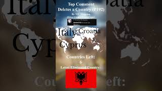 Top Comment Deletes a Country P192 mapping shorts albania [upl. by Schechter898]