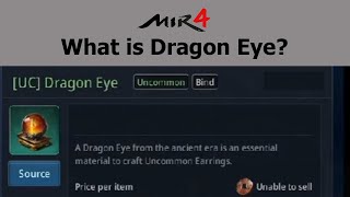 What is Dragon Eye in MIR4 [upl. by Akir]