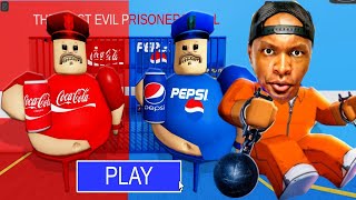 BOK ESCAPES FROM COCACOLA PEPSI BARRY PRISON ROBLOX [upl. by Nivloc]