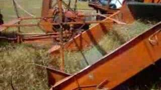 Allis Chalmers 60 combine with bagger at Hutch [upl. by Odlanyar]