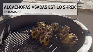 Alcachofas asadas estilo Shrek en kamadola belleza y el sabor están en el interior😋🙈 [upl. by Drusilla131]