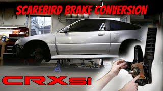 1989 CRX Rescue Part 7  Scarebird Rear Disc Brake Conversion [upl. by Salomo]