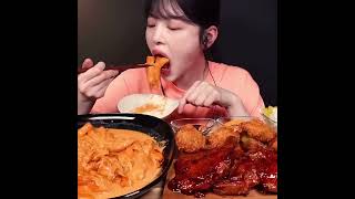 Korean eating food koreanmukbanger [upl. by Torrie]