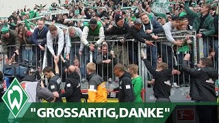 Schaaf an die Fans quotGroßartig  Dankequot I Werder Bremen [upl. by Gwenn]