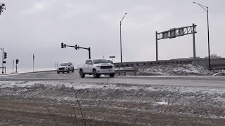 MoDOT working through the night to clear snowpacked roads [upl. by Stasny]