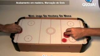 Mini Jogo Hockey de Mesa AHG3151 em Madeira 51x31x10 cm [upl. by Acined93]