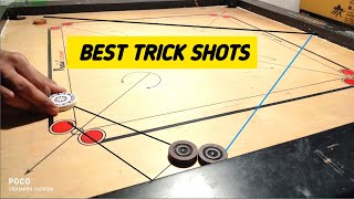 carrom board tricks 10  carrom trick shots  carrom  best carrom shots vidharbha carrom touch [upl. by Ansaev151]