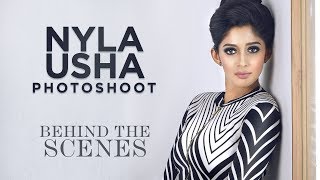 Exclusive Behind the Scenes video of Nyla Usha Photoshoot for Grihalakshmi [upl. by Berk]