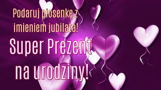 Oryginalny prezent urodzinowy Piosenka z imieniem jubilata i życzenia czytane przez lektora [upl. by Evol]