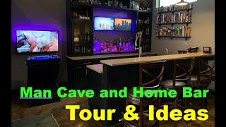 Man Cave Tour and Home bar tour  Man Cave Ideas [upl. by Anerbas]