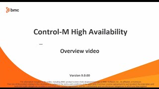 ControlM High Availability Overview [upl. by Akimot]