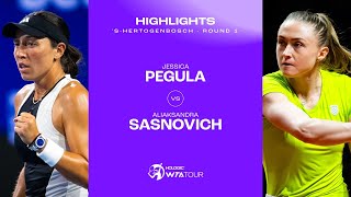 Jessica Pegula vs Aliaksandra Sasnovich  2024 sHertogenbosch Round 1  WTA Match Highlights [upl. by Dnalrag]