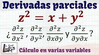 Derivadas parciales mixtas y segundas derivadas parciales de z𝟐xy𝟐  Parte 1  La Prof Lina M3 [upl. by Skricki]