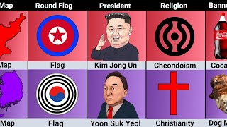 North korea 🇰🇵 vs South korea 🇰🇷 Country comparison 2024 Part 2 [upl. by Kayne]