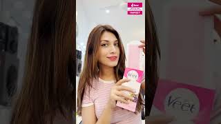 Veet Cold Wax Strips on Face  Hoor Mahvera [upl. by Orrocos]