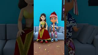 papa beti aur school🥰❤️  Gulli Bulli  Cartoon  granny  short  tmkoc  shortscomedy [upl. by Quirita]