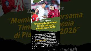 TIMNAS INDONESIA🤩ELIANO MIMPI SAYA BERMAIN DI PIALA DUNIA 2026😎news newsupdates beritaterkini [upl. by Ekihc678]