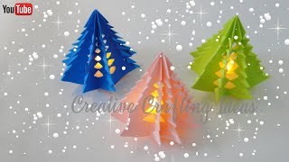 Christmas Tree With Paper  3D Paper Christmas Tree  DIY Christmas Tree [upl. by Aerehs]