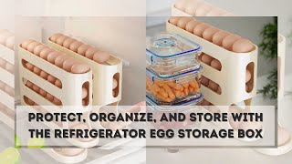 Refrigerator Egg Storage Box  4 Tiers Fridge Egg Rack Large Capacity Egg Dispenser for Refrigerator [upl. by Marzi586]