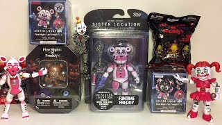 Five Nights at Freddys Funtime Freddy Sister Location Figure Mystery Minis Blind Bags Box Opening [upl. by Aicsila]