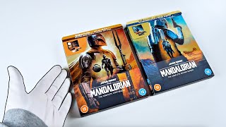 The Mandalorian Season 1 amp 2 Steelbook 4K Ultra HD BluRay Unboxing [upl. by Luebke]