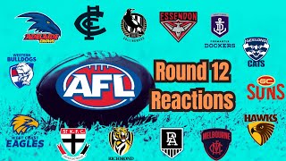 Every AFL clubs reaction to their Round 12 matches [upl. by Aicilram]