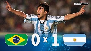 Brasil 0 x 1 Argentina ● 1998 Friendly Extended Goals amp Highlights HD [upl. by Dey]