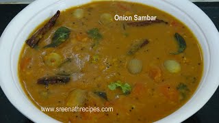 Onion Sambar  Ulli Sambar  Vengaya Sambar [upl. by Anaej]