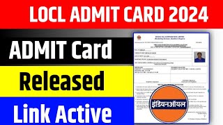 IOCL Admit Card 2024  How To Check IOCL Admit Card 2024 [upl. by Anehta]