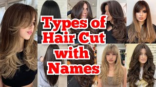 Types Of Girls Hair Cut Nameshaircutname hairstyle haircut Hair Cut Names With Image [upl. by Orna]