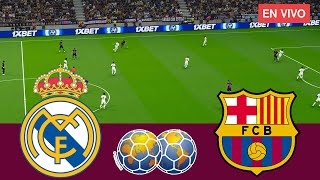 Real Madrid vs Barcelona EN VIVO Club Amistoso 3 Agosto 2024 Partido CompletoVideojuego Simulación [upl. by Bazil]