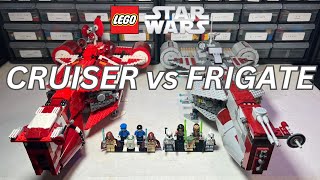 LEGO Star Wars Republic CruiserFrigate Comparison 7665 vs 7964  2007 vs 2011 [upl. by Aihcela]