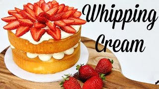 Stabilized Whipping Cream Recipe  CAKE STYLE [upl. by Heisel]