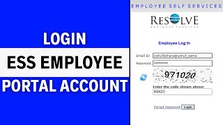 ESS Employee Login  How to Login to ESS Portal 2024  Employee Self Service Login [upl. by Naginnarb]