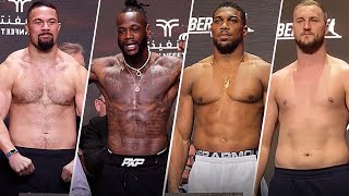 Anthony Joshua amp Deontay Wilder • FULL CARD WEIGH IN amp FACE OFFS • Day of Reckoning [upl. by Zweig]