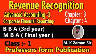 Revenue Recognition  Advanced Accounting B B A 3rd year amp M B A Class 1 [upl. by Valma]