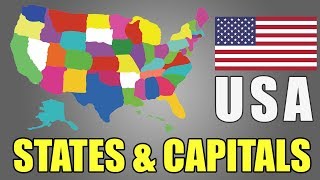 Learn USA States And Capitals  50 US States Map  Geography Of United States Of America  Easy GK [upl. by Trixi593]