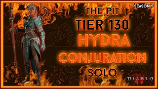 Pit 130 Hydra Sorc Clear  Season 5 Diablo 4 [upl. by Arej443]