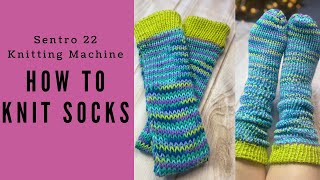 How to Knit Socks on the Sentro Knitting Machine  Easy for Beginners  Circular Knitting Machine [upl. by Malliw]