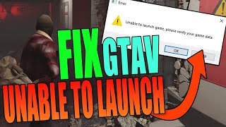 FIX GTA V Unable To Launch Game Error Message On PC [upl. by Milda]