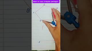 How to copy pentagon construction compass [upl. by Templer]