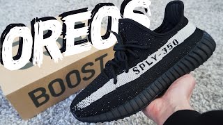 HAD TO HAVE THESE Yeezy 350 V2 Oreo Review [upl. by Amalburga846]