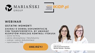 OSTATNI MOMENT NA DOKUMENTACJĘ CEN TRANSFEROWYCH TP ceny transferowe [upl. by Aicilav]