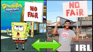 PICKETING OUTSIDE OF A ACTUAL KRUSTY KRAB RESTAURANT IN REAL LIFE KRUSTY KRAB IS UNFAIR [upl. by Karry]