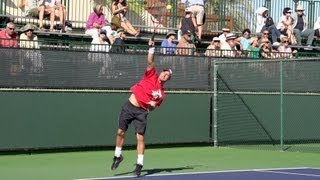 Lleyton Hewitt Serving In Super Slow Motion  Indian Wells 2013  BNP Paribas Open [upl. by Larimer]