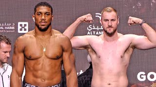 Anthony Joshua vs Otto Wallin • FULL WEIGH IN amp FACE OFF  Day of Reckoning  DAZN amp TNT Sports [upl. by Cas]