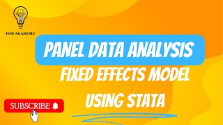 Panel Data Analysis Using STATA Fixed Effects Model [upl. by Yrollam783]