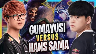 GUMAYUSI vs HANS SAMA  T1 Gumayusi Plays Ashe ADC vs G2 Hans Sama Draven  Bootcamp 2023 [upl. by Euqinad]