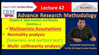 Why use Normality and multicollinearity analysis in research  Multivariate assumptions in SPSS [upl. by Alioz]