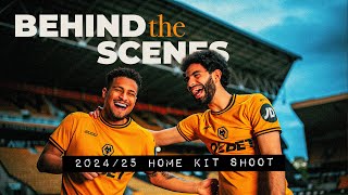 Joao Gomes photographs our new kit  Behind the scenes at Wolves 202425 home kit launch [upl. by Adnohsak]